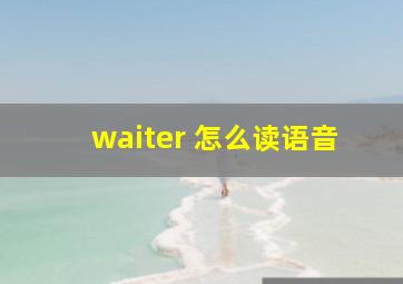 waiter 怎么读语音